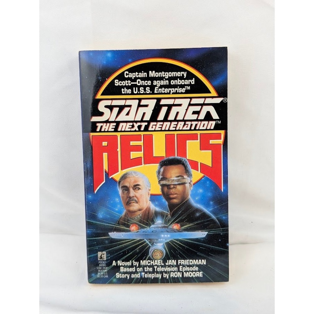 Pocket Books Paperback Unisex OS Blue Star Trek TNG Relics Sci-Fi Novel 1992